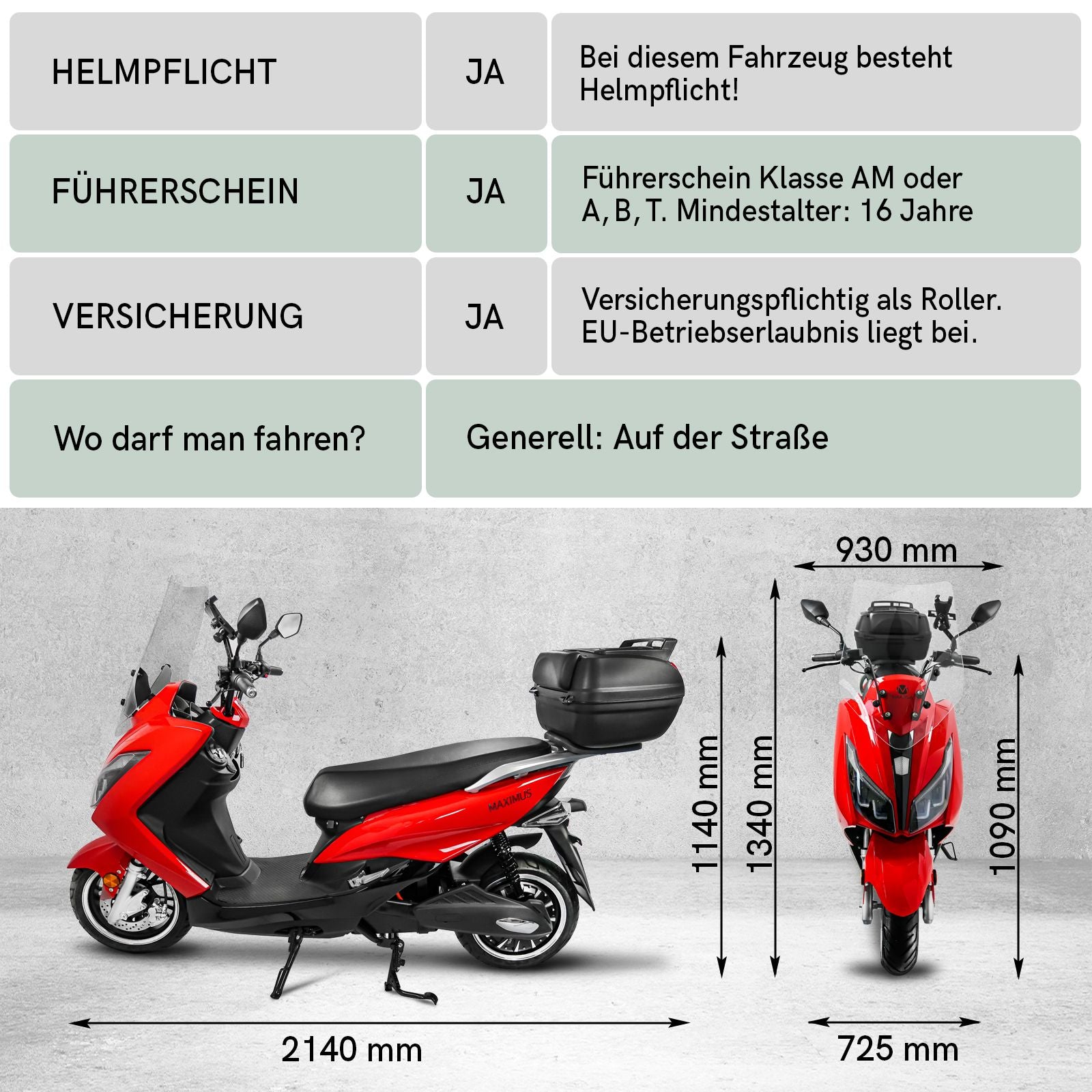 Maximus MX2-45, Lithium, 45 km/h Maximus MX2-45, Lithium, 45 km/h